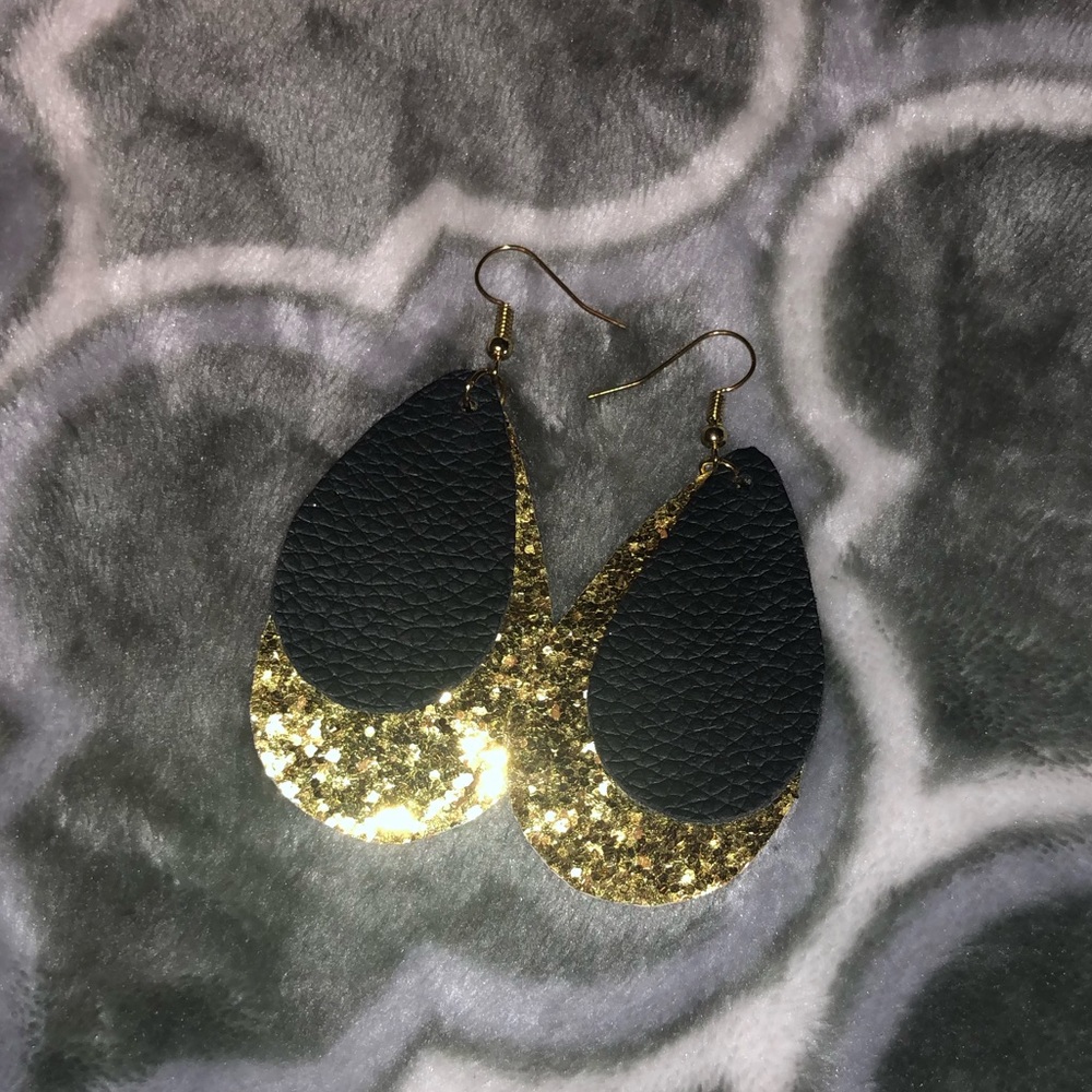 Black and Gold Earrings